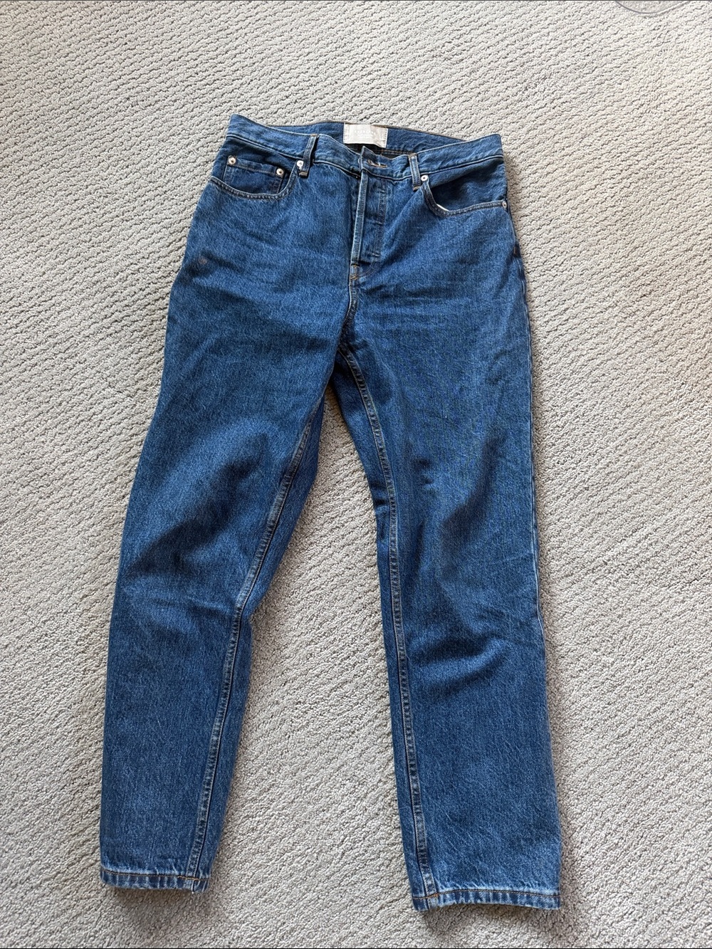 Everlane Straight-Leg Women's Jeans in Deep Blue Wash